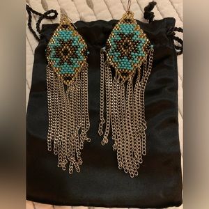 Boho metal earrings